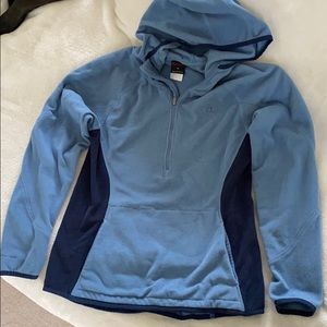 Blue Columbia fleece.